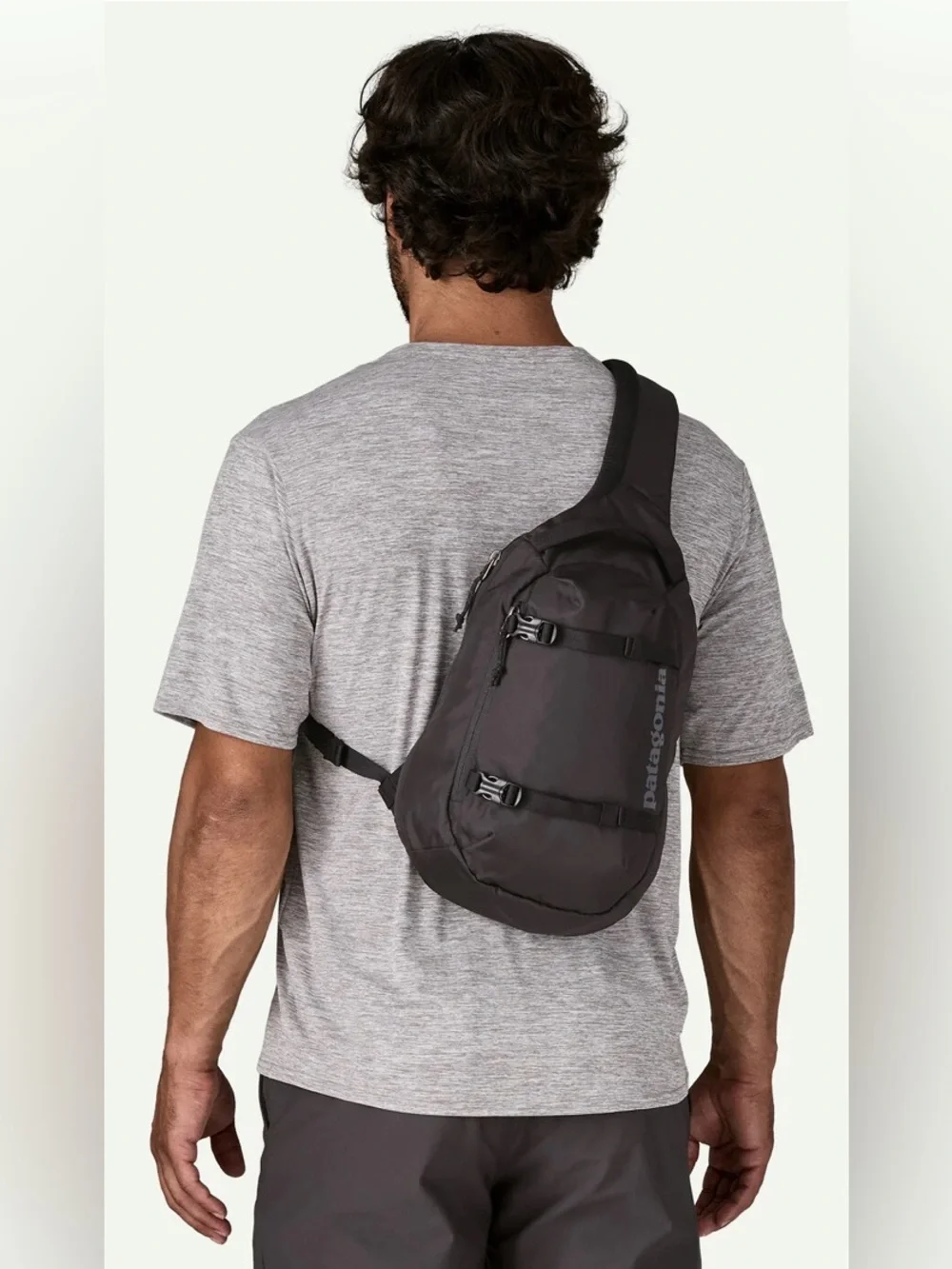 Patagonia Black Atom Sling Bag 8L Mini Padded Pocket Backpack Travel Hiking